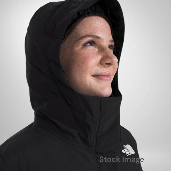 The North Face Girls Small 7/8 Arctic Parka Black Faux Fur Hood Winter Coat NWT - Picture 11 of 13